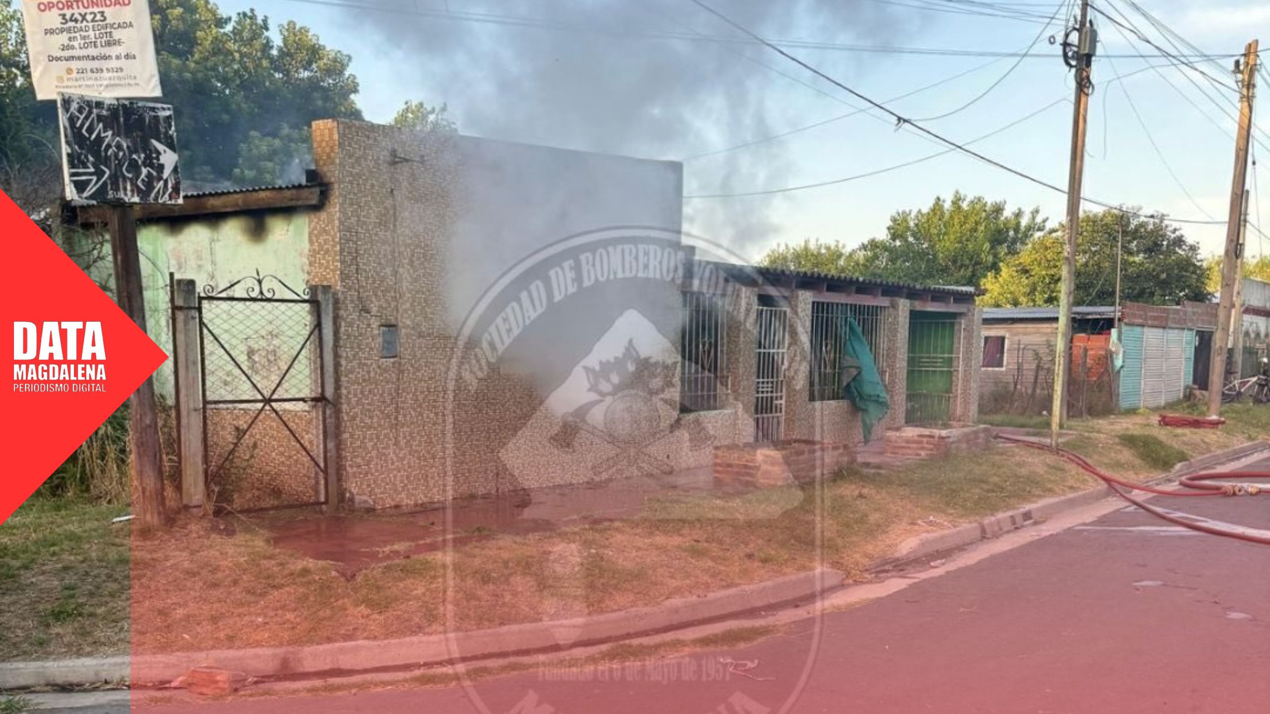 Bomberos de Magdalena sofocaron incendio que destruyó gran parte de una vivienda