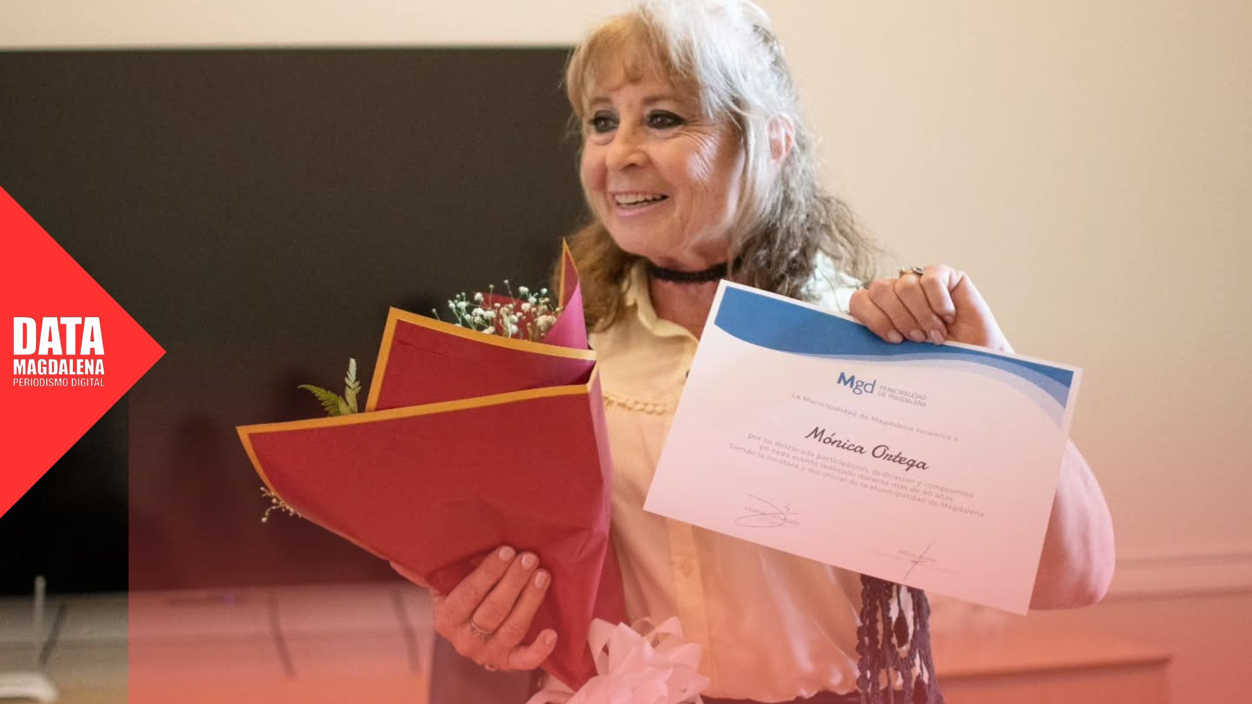 Reconocimiento a Mónica Ortega, voz histórica del Municipio de Magdalena