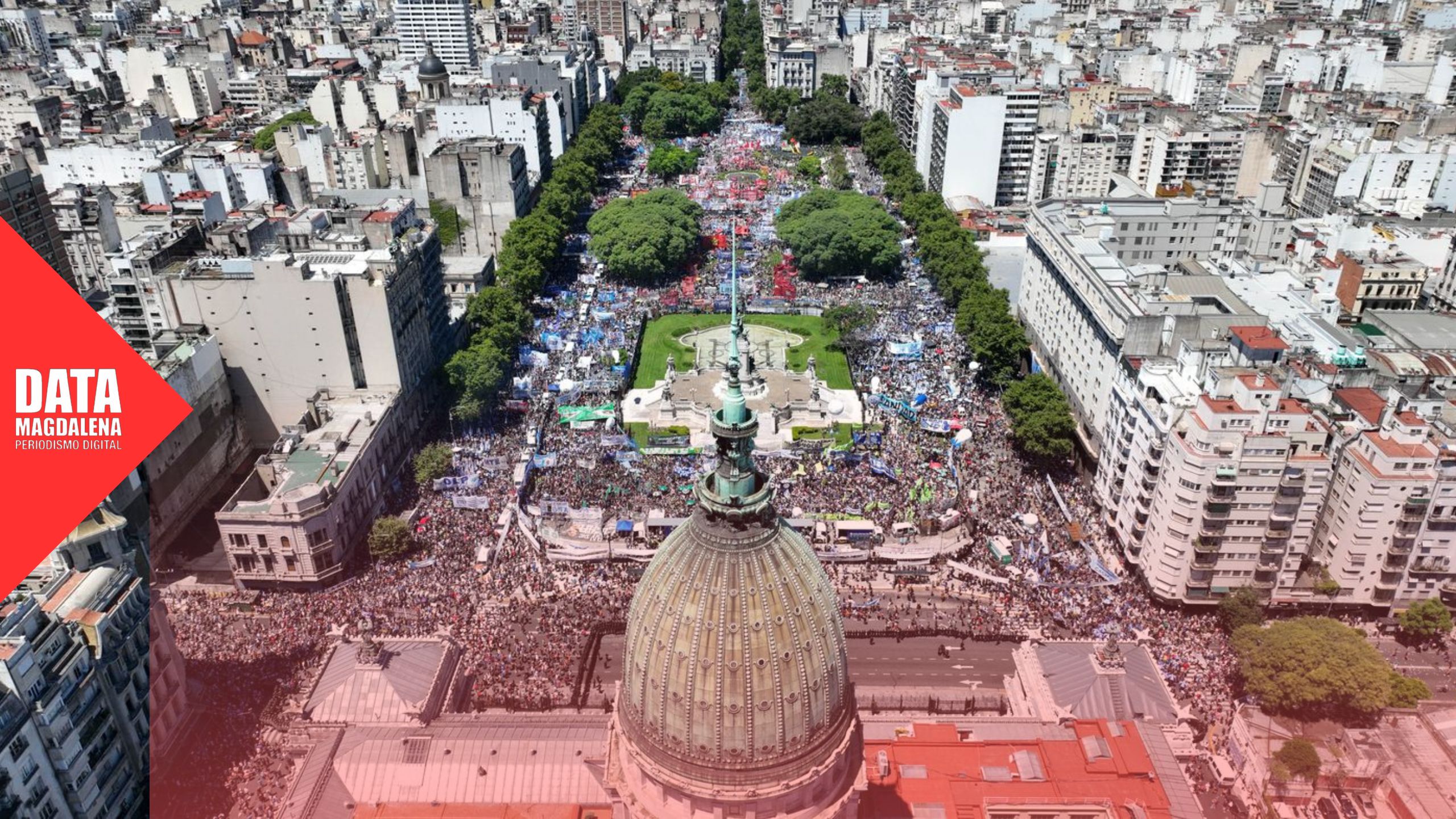 Masiva marcha al Congreso contra la reforma laboral de Milei