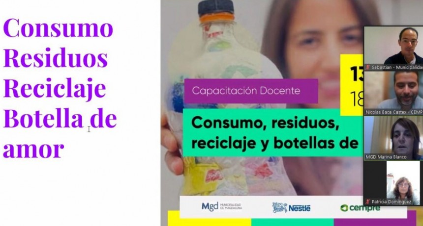 Docentes capacitados en reciclaje con Botellas de Amor