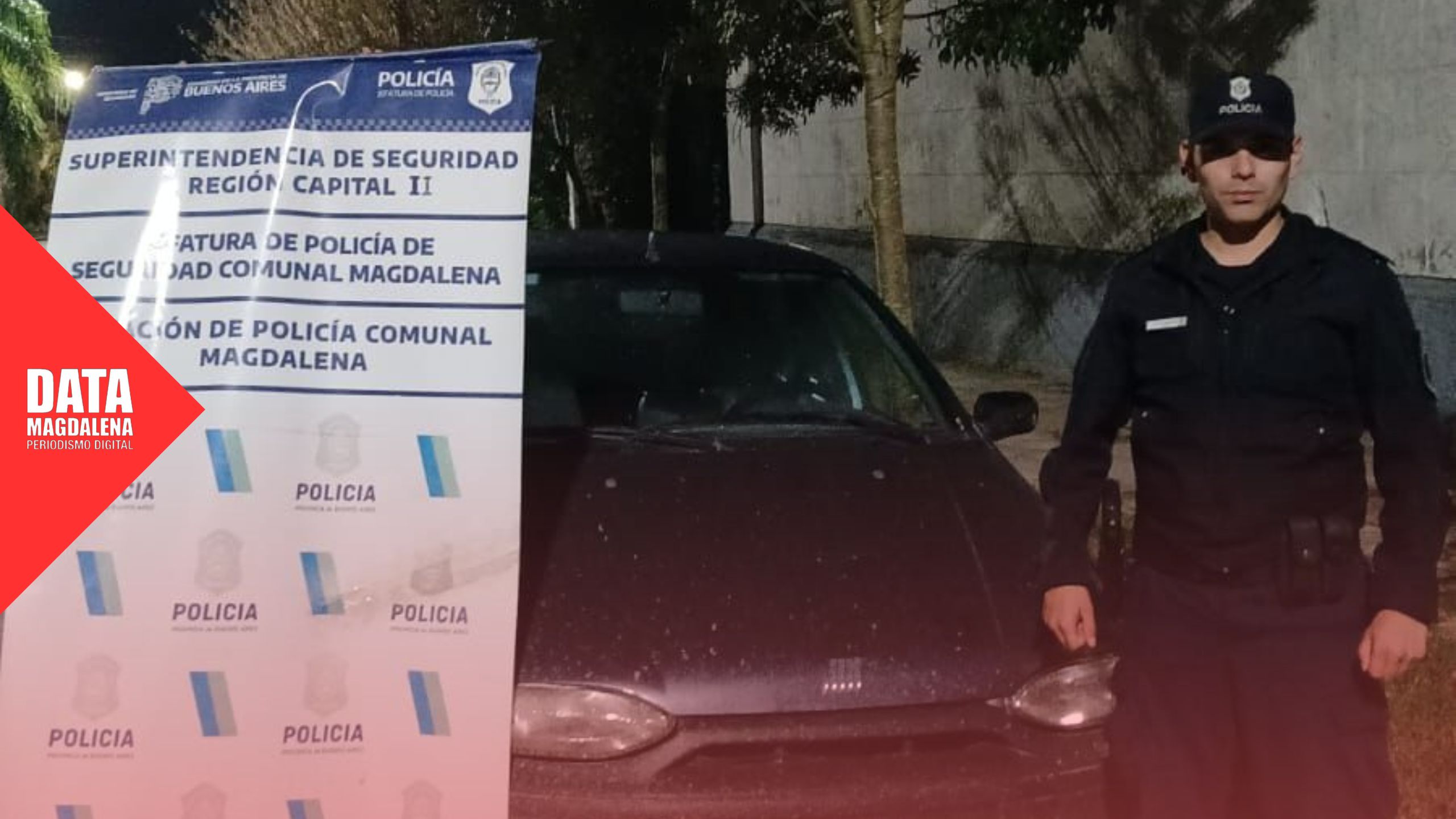 Operativo cerrojo en Magdalena: recuperaron un auto robado y detuvieron a tres personas