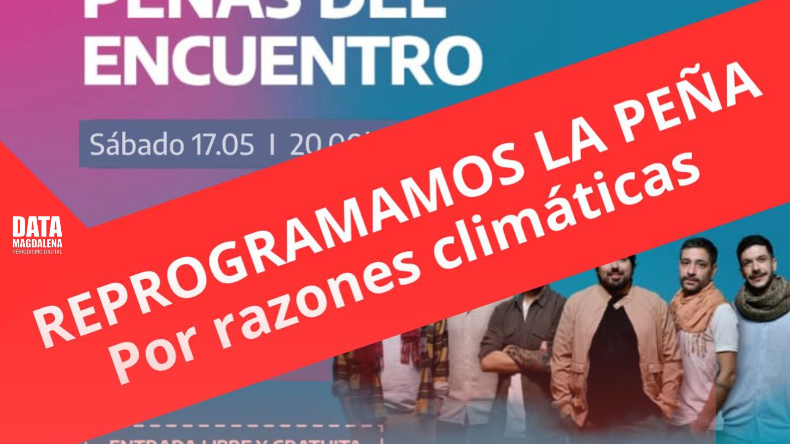⛈️Suspenden la 2° Peña del Encuentro por el temporal que afecta a Magdalena y gran parte de la provincia