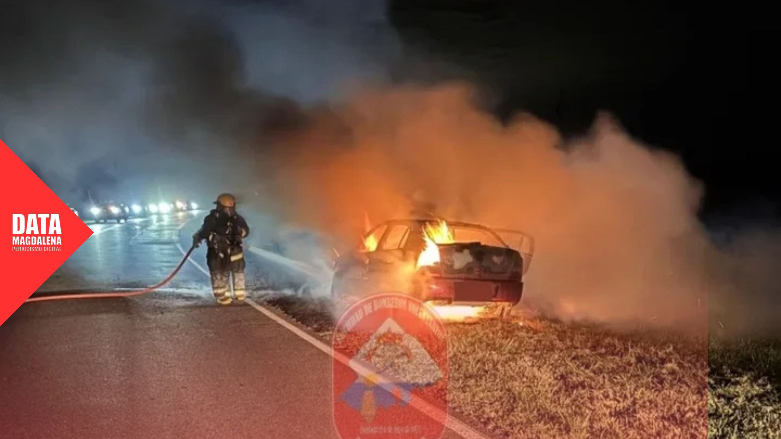 🚨Alerta en las rutas: se incendiaron dos vehículos en Magdalena y Bavio