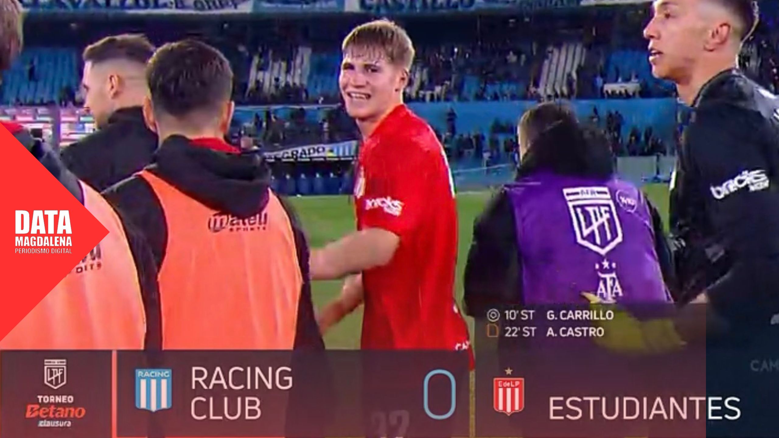  ¡Orgullo de Bavio! Mikel Amondarain debutó en la Primera de Estudiantes