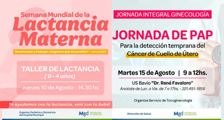 Se desarrollarán dos importantes jornadas de salud en el Distrito