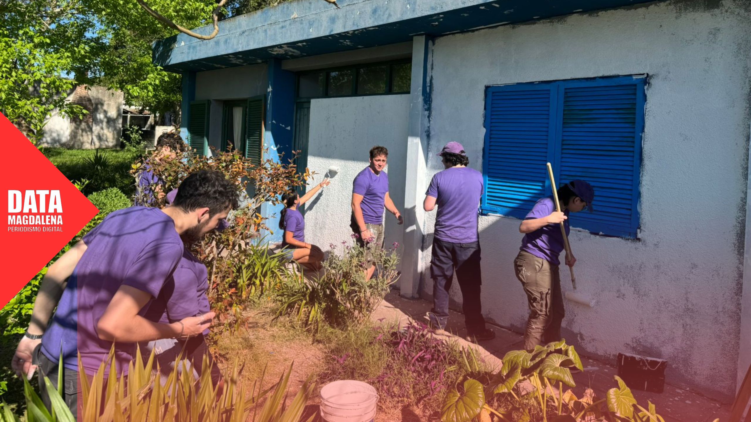 🖌️ Jóvenes de La Libertad Avanza realizaron una jornada solidaria en una escuela rural de Magdalena