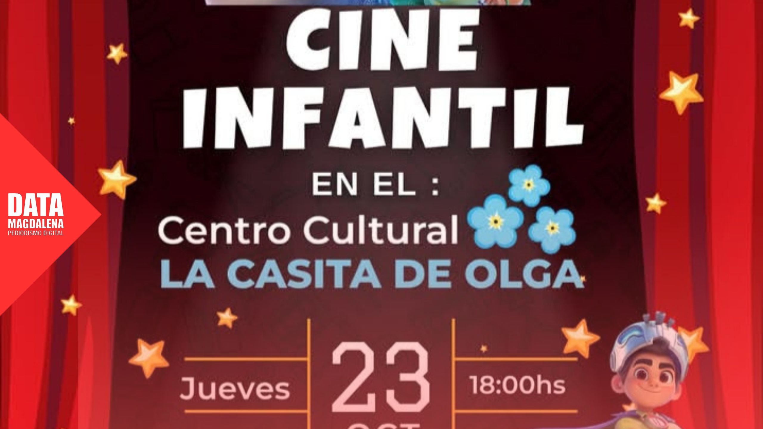 🎬 Vuelve el cine infantil al Centro Cultural “La Casita de Olga” con una propuesta imperdible