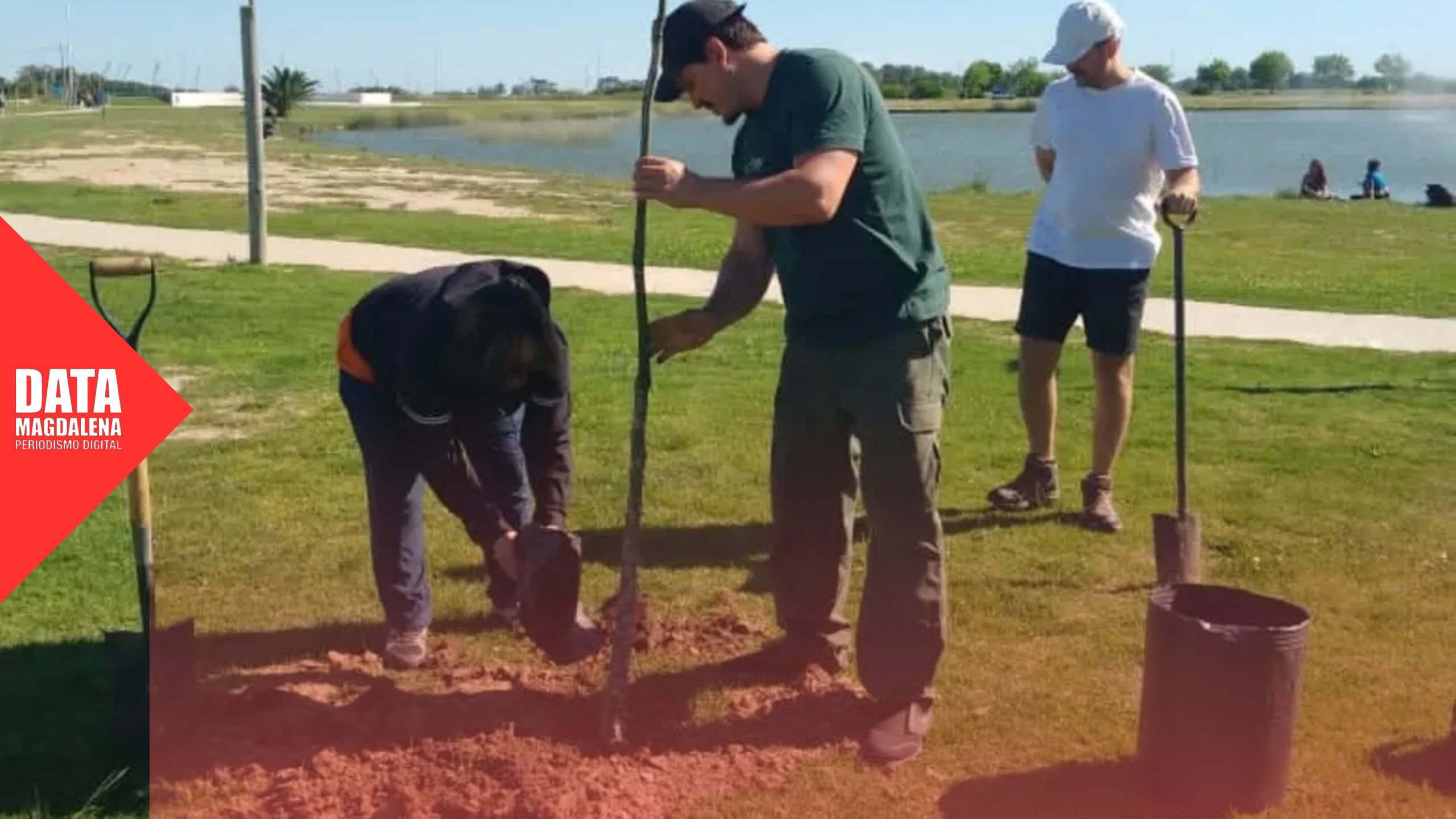🪏 Magdalena avanza con la creación de un paseo botánico junto al lago: un legado verde para la ciudad