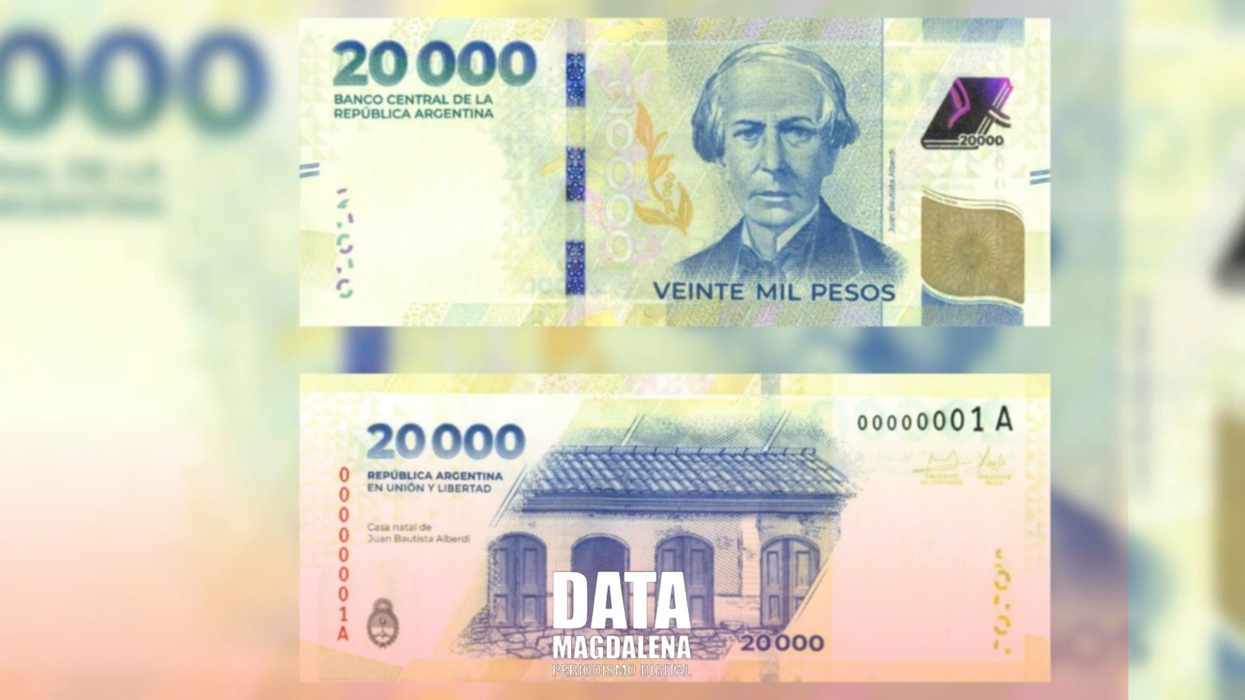 💵Con Alberdi en su diseño, el billete de $20 mil llega al sistema financiero