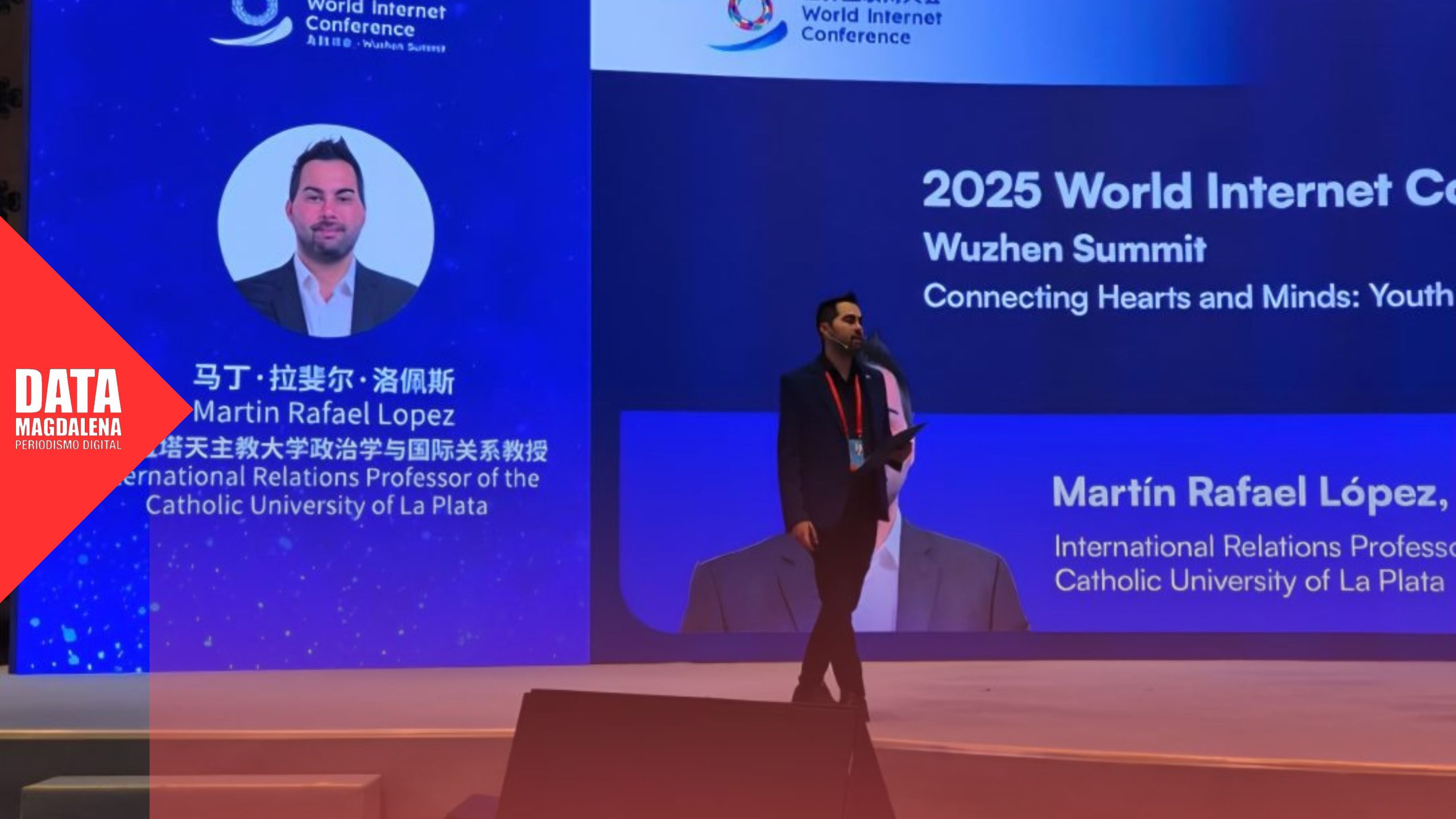 🇦🇷🇨🇳Un magdalenense llevó la voz argentina a la Cumbre Mundial de Internet en China