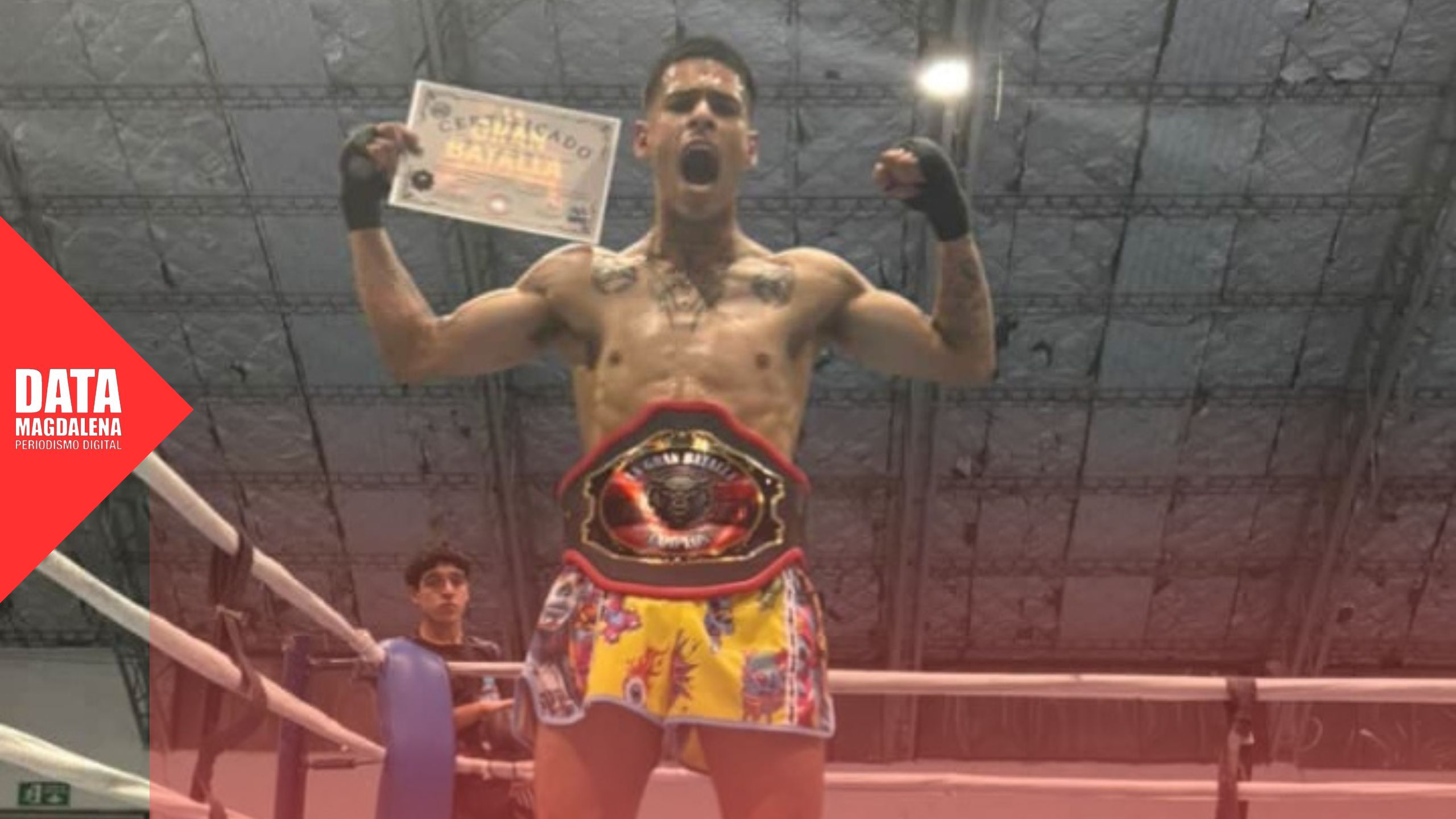 🥊 Mauricio Lencina se consagró campeón semi profesional de kick boxing en Mendoza