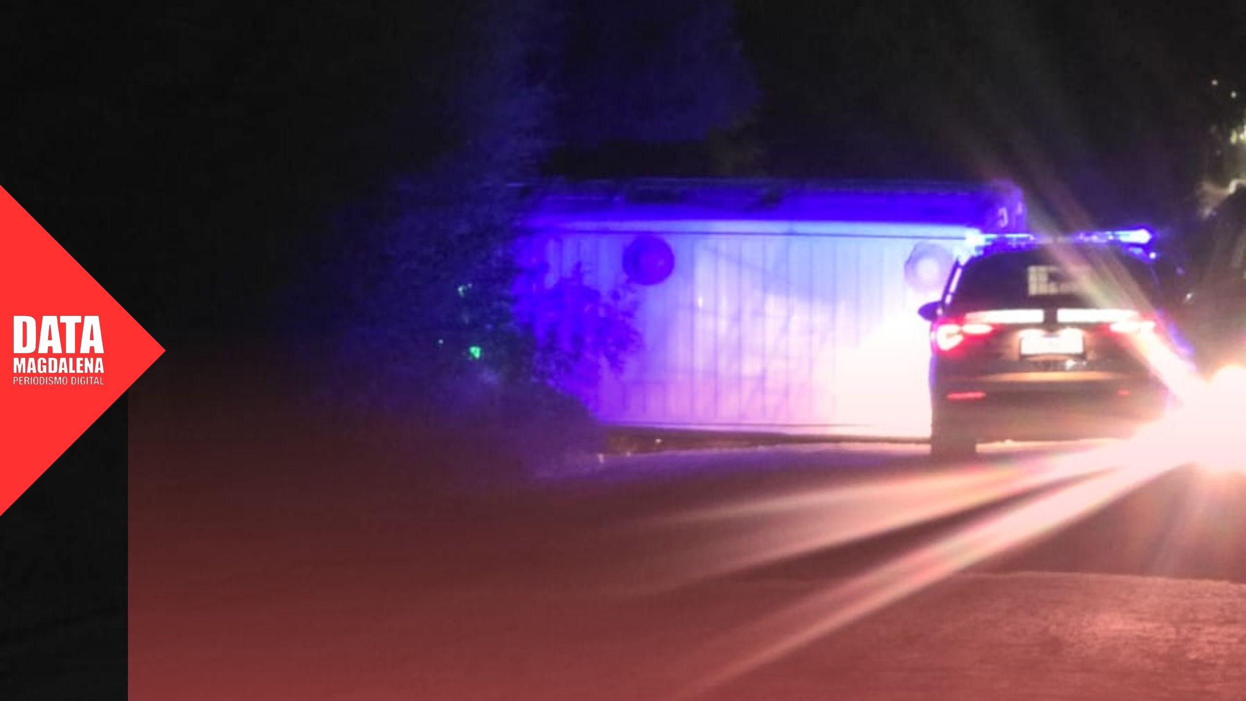 Insólito episodio en Magdalena: roban una ambulancia del hospital y aparece volcada cerca de la Unidad 36